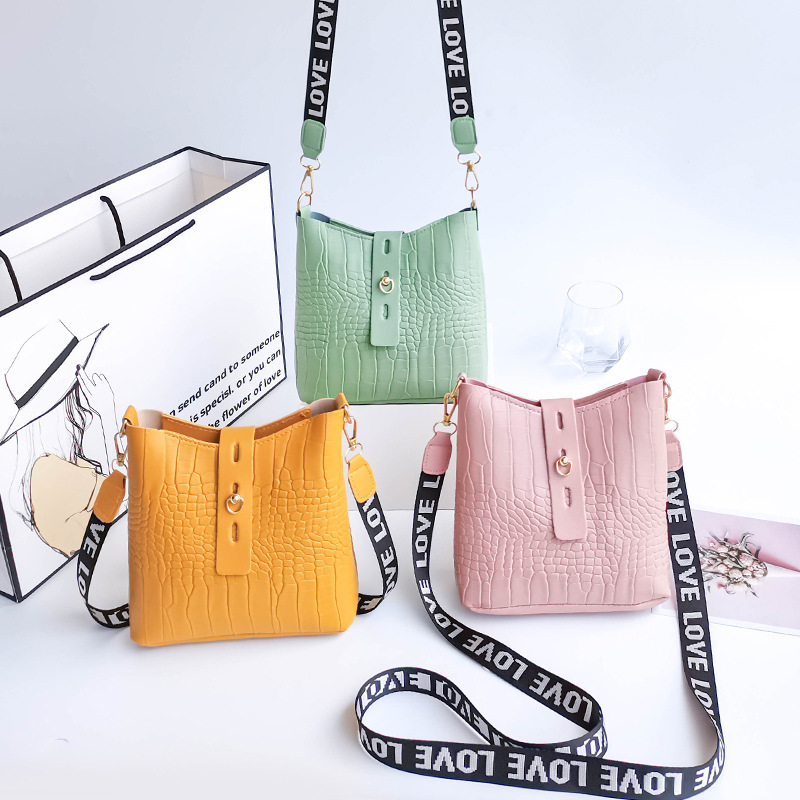 New Fashion Women’s Stone Texture Small Square Bag Shoulder Crossbody Phone Bag