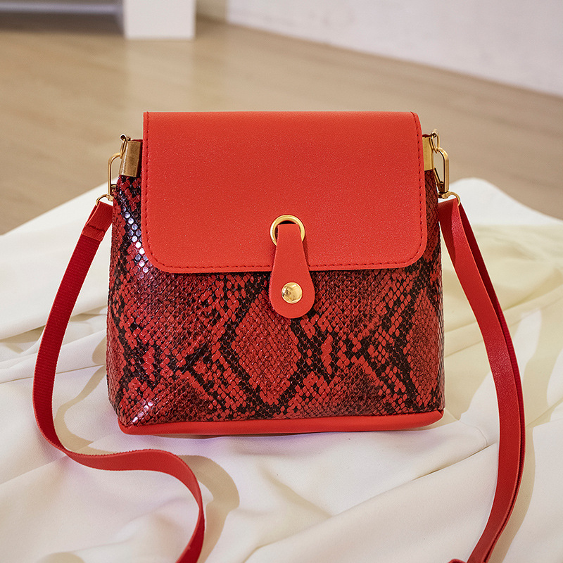 Snake Print Small Square Crossbody Shoulder Bag for Women - Image 5