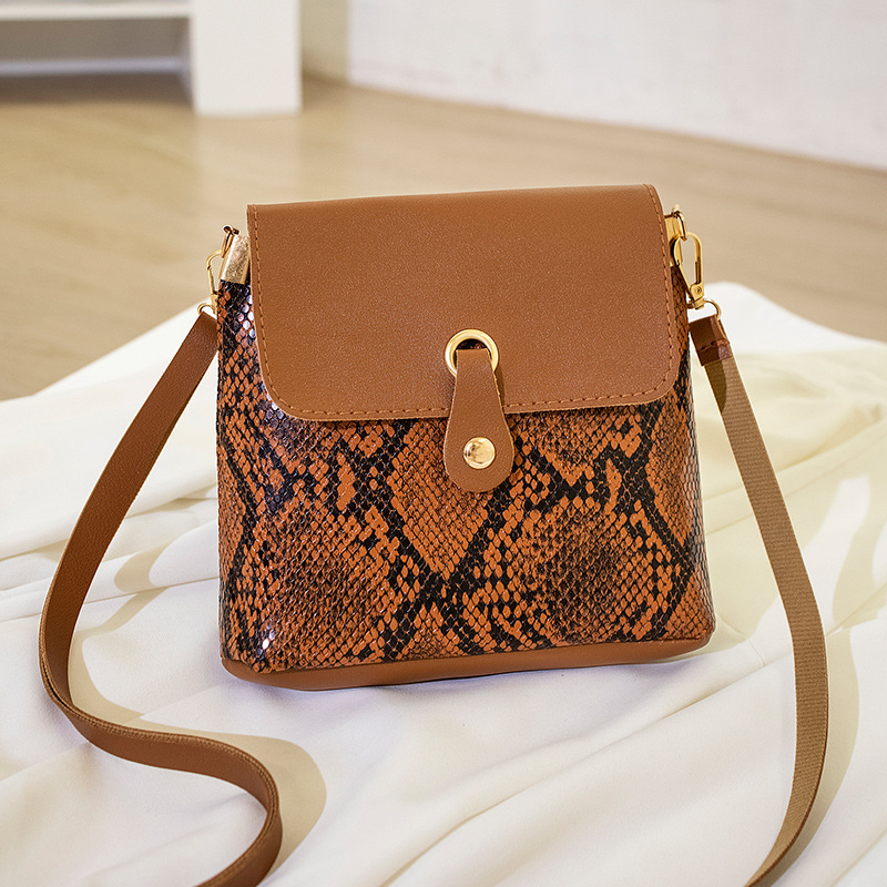 Snake Print Small Square Crossbody Shoulder Bag for Women - Image 4
