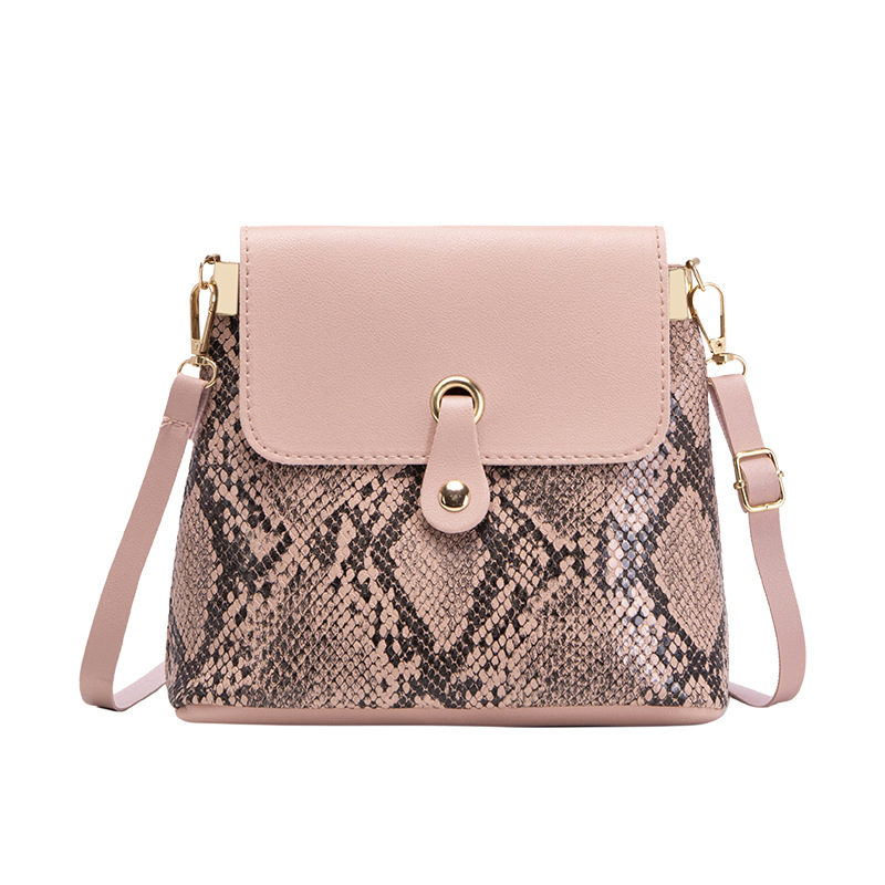 Snake Print Small Square Crossbody Shoulder Bag for Women - Image 3