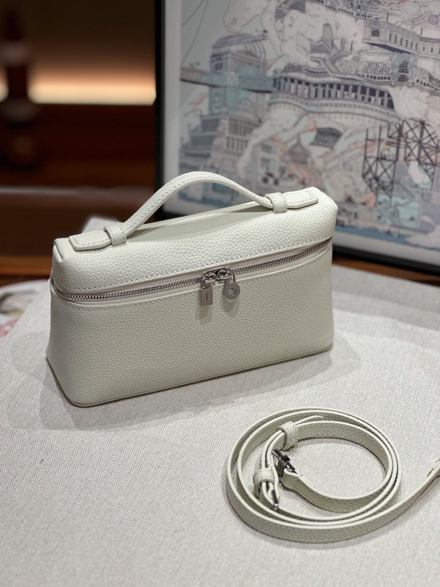 Loro Genuine Leather Lunch Box Bag 2023 New Kelly Cowhide Handbag - Image 5