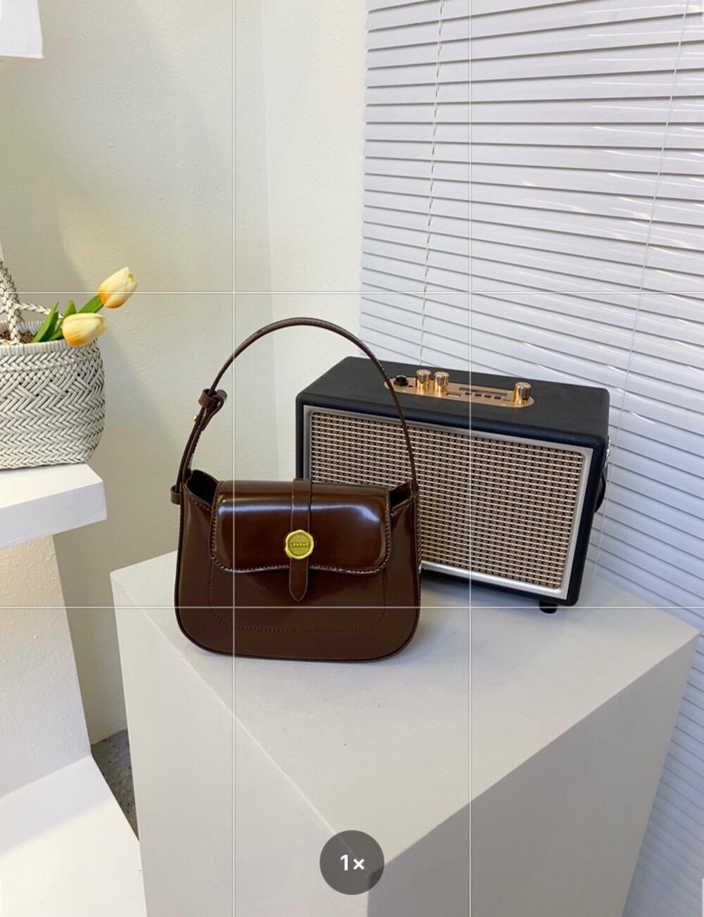 Small Niche Top Layer Cow Leather French Wrist Bag Underarm Shoulder Bag