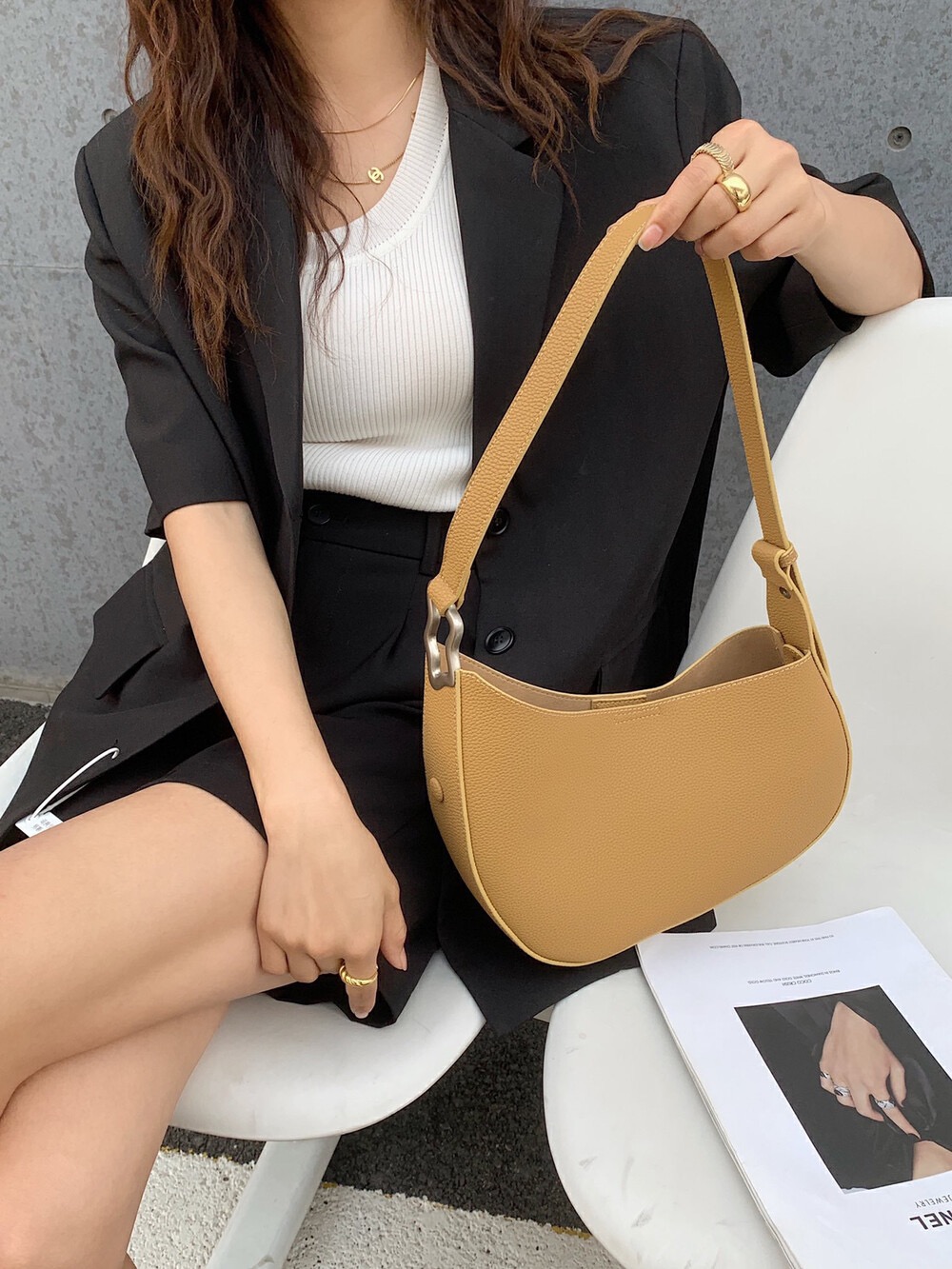 MBH Minimalist Saddle Shoulder Bag - Original Price 179.99 - Image 5