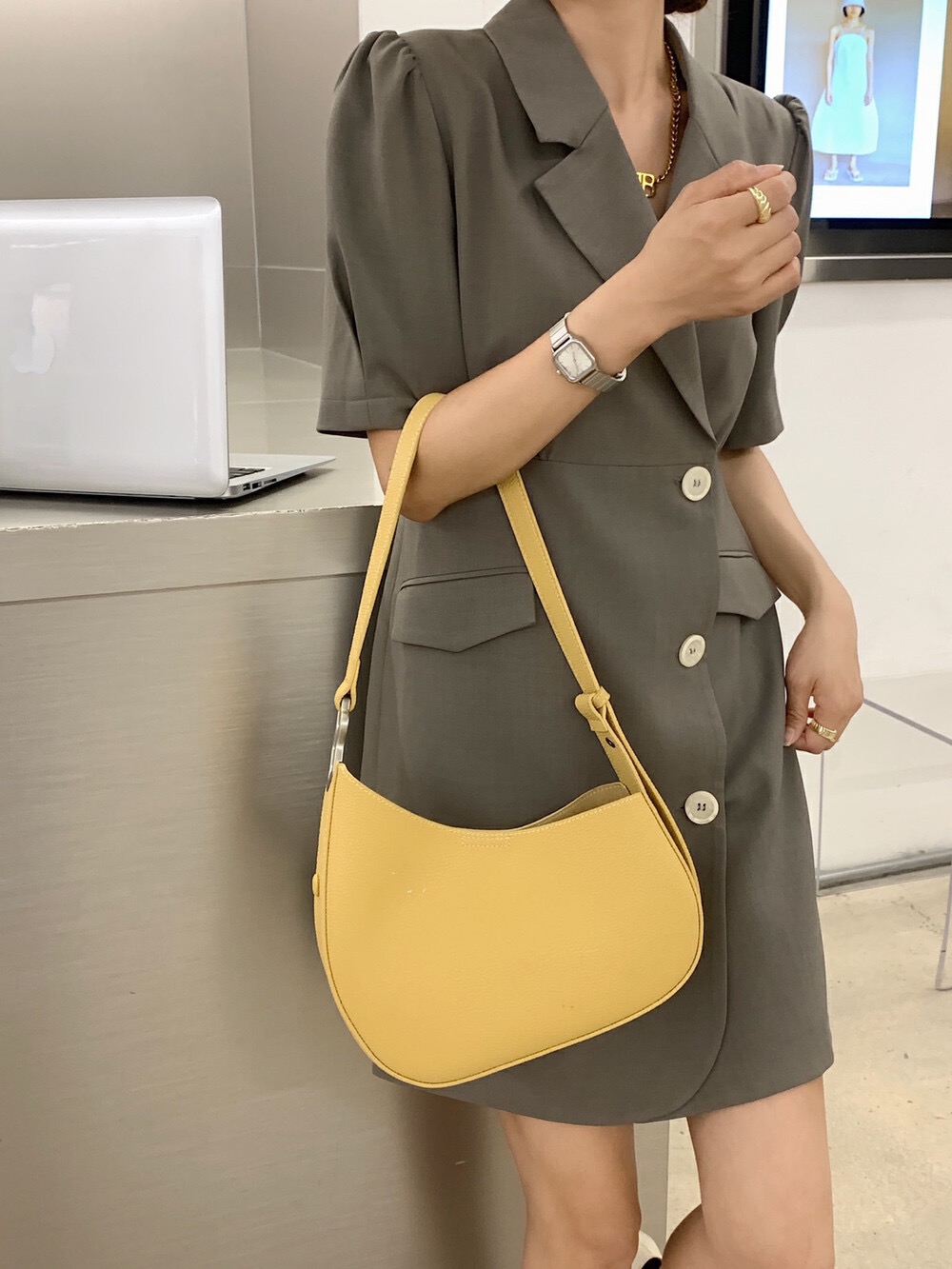 MBH Minimalist Saddle Shoulder Bag - Original Price 179.99 - Image 4