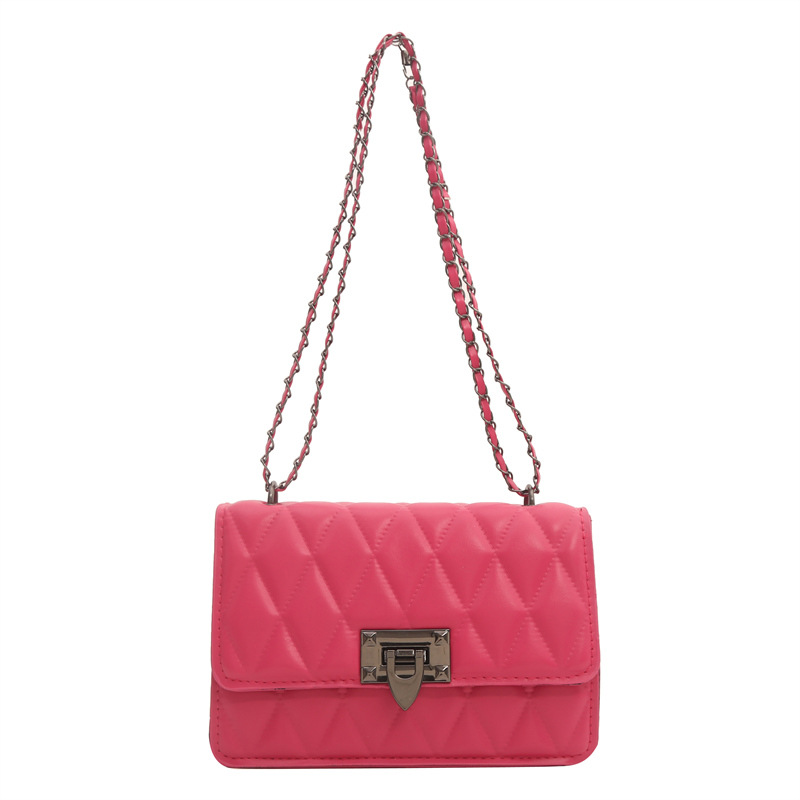 Trendy Retro Chain Crossbody Bag Solid Color Stylish Women's 2024 New Shoulder Bag - Image 5