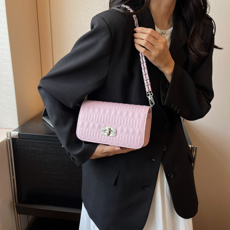 2024 Summer Korean Style Chain Small Square Bag Women's Casual Shoulder Bag - Image 4