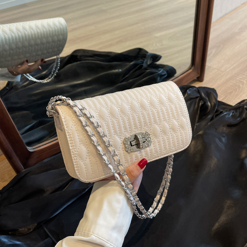 2024 Summer Korean Style Chain Small Square Bag Women’s Casual Shoulder Bag