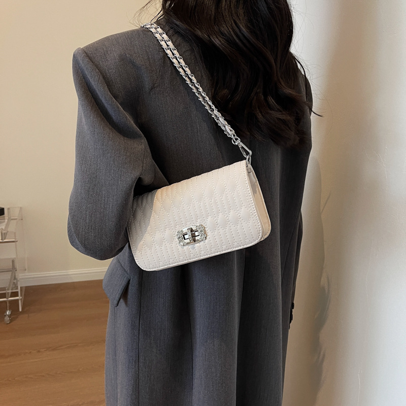 2024 Summer Korean Style Chain Small Square Bag Women’s Casual Shoulder Bag