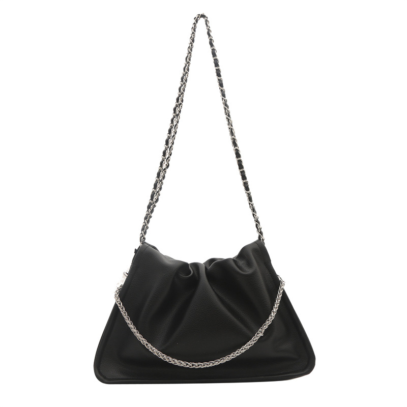 Soft Leather Large Capacity Korean Style Casual Bag with Chain Small Bag Women 2024 Early Spring New Style - Image 5