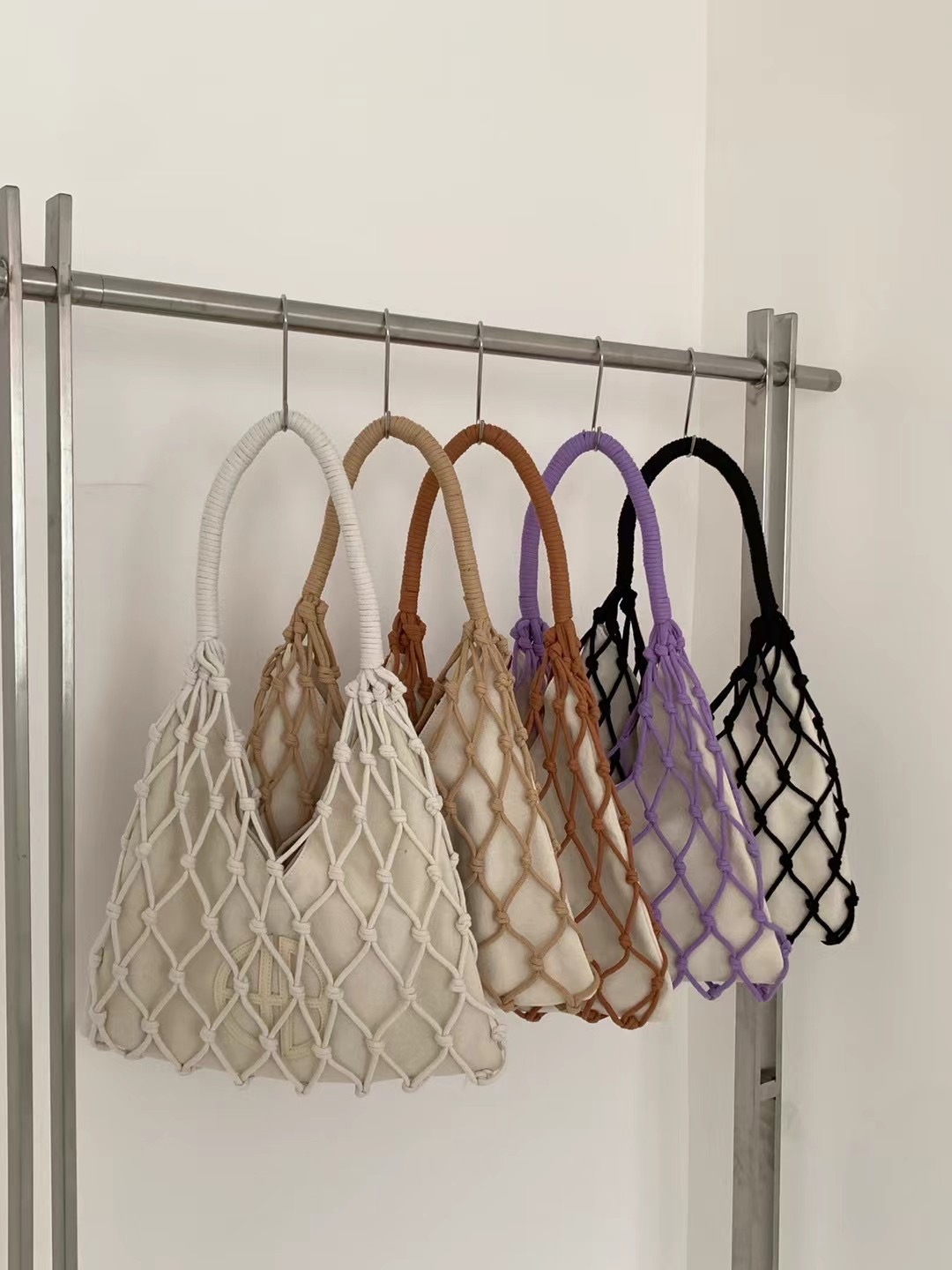 2024 Summer Woven Hollow One-Shoulder Underarm Tote Bag - Image 4